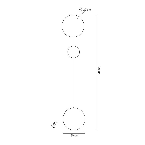 Lampa ścienna SHADOW 2 czarna - Moosee